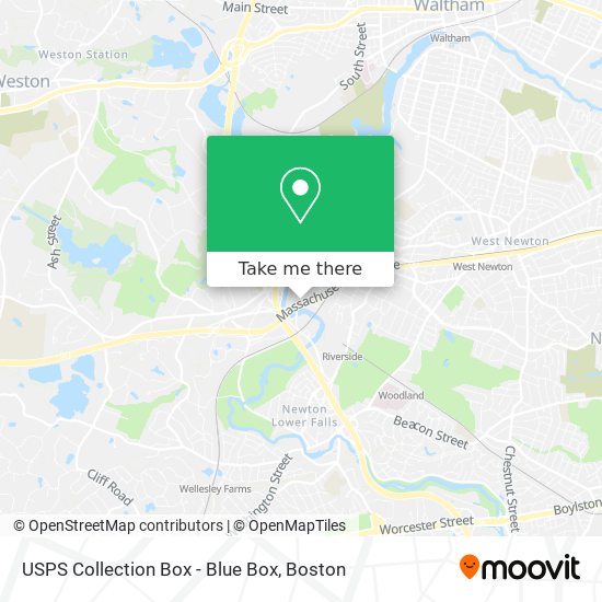 USPS Collection Box - Blue Box map