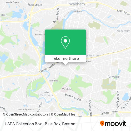 Mapa de USPS Collection Box - Blue Box