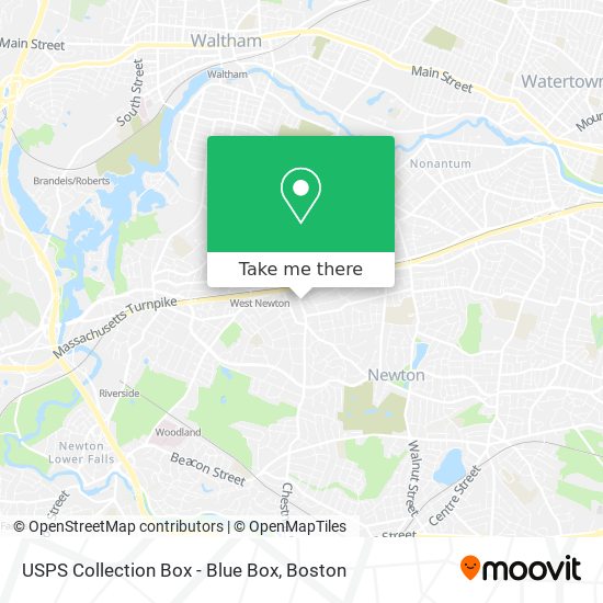 USPS Collection Box - Blue Box map