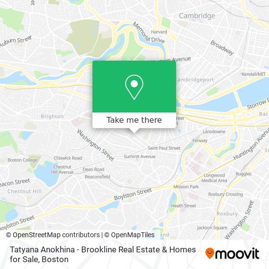 Mapa de Tatyana Anokhina - Brookline Real Estate & Homes for Sale