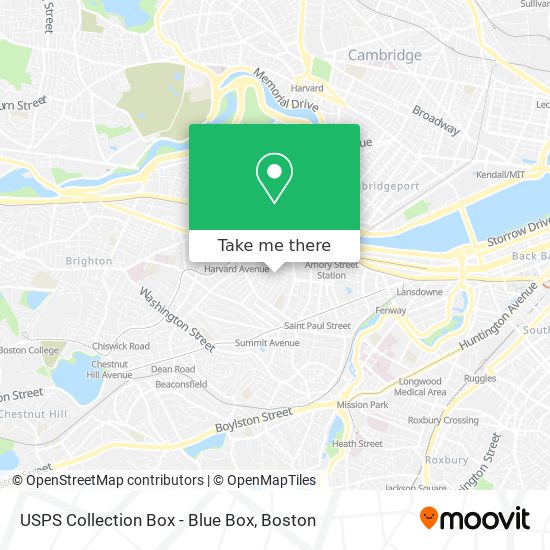 USPS Collection Box - Blue Box map