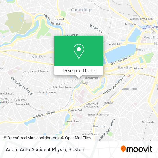 Adam Auto Accident Physio map