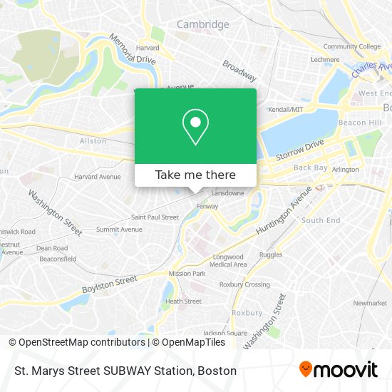 St. Marys Street SUBWAY Station map