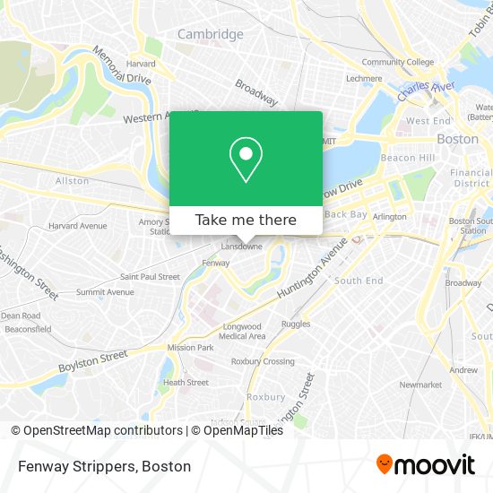 Fenway Strippers map