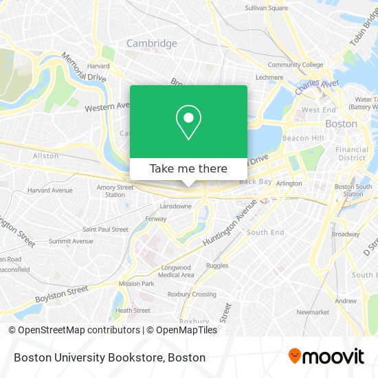 Mapa de Boston University Bookstore