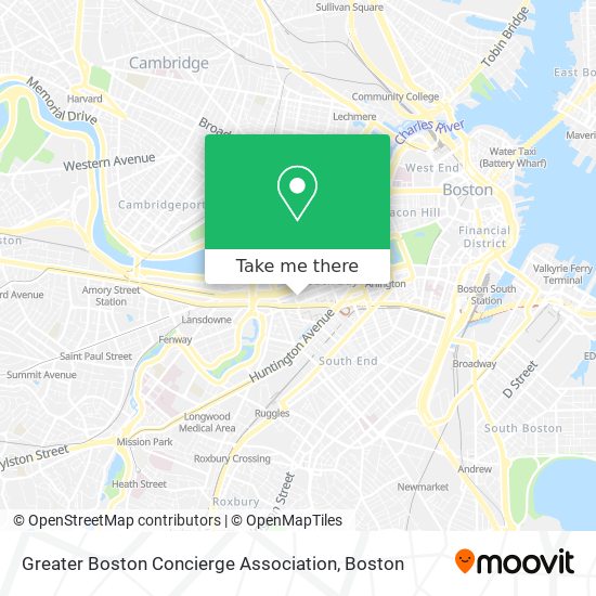 Greater Boston Concierge Association map