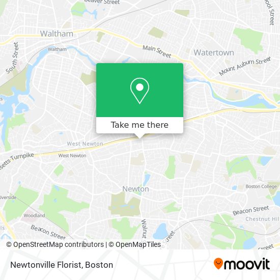 Newtonville Florist map