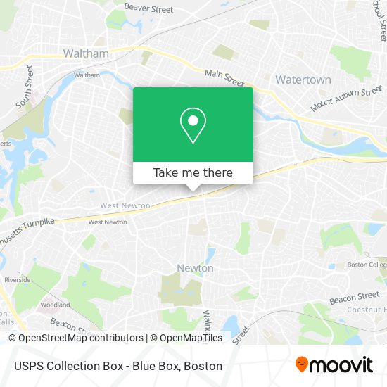 Mapa de USPS Collection Box - Blue Box