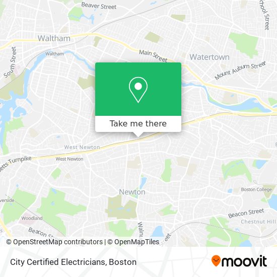 City Certified Electricians map