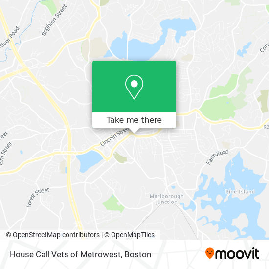 House Call Vets of Metrowest map