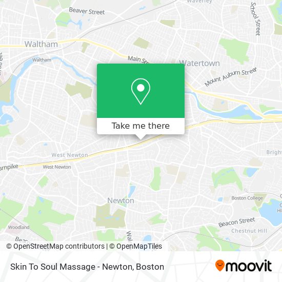 Skin To Soul Massage - Newton map