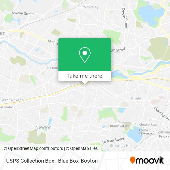 Mapa de USPS Collection Box - Blue Box