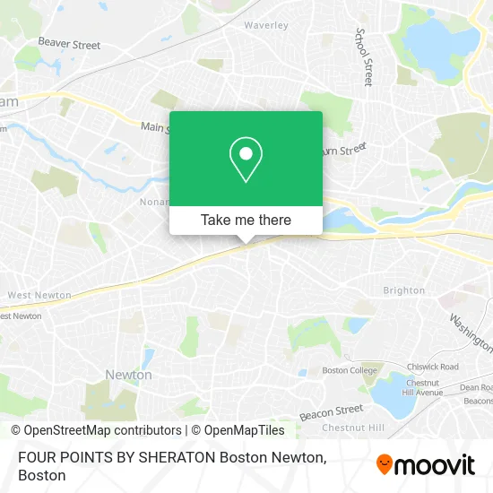 FOUR POINTS BY SHERATON Boston Newton map
