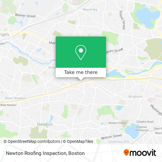 Newton Roofing Inspection map