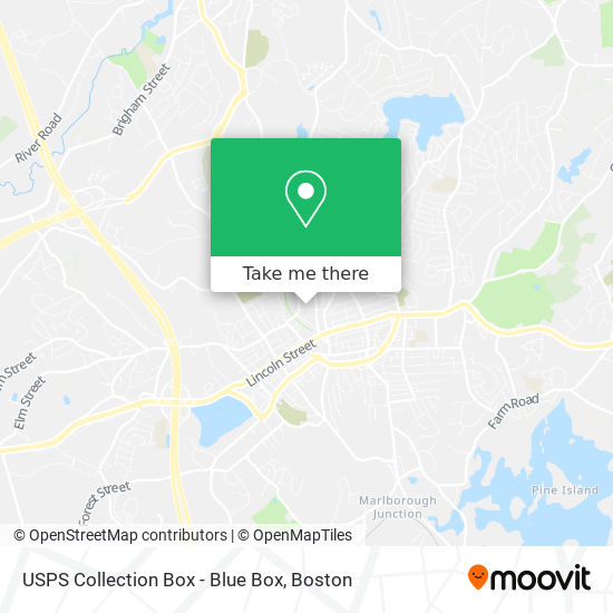 Mapa de USPS Collection Box - Blue Box