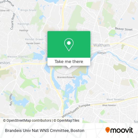 Mapa de Brandeis Univ Nat WNS Cmmittee