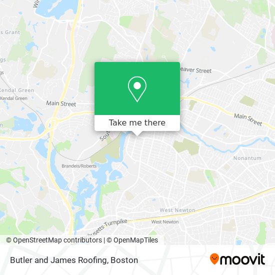 Butler and James Roofing map