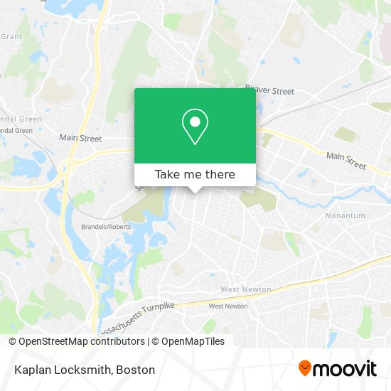 Kaplan Locksmith map