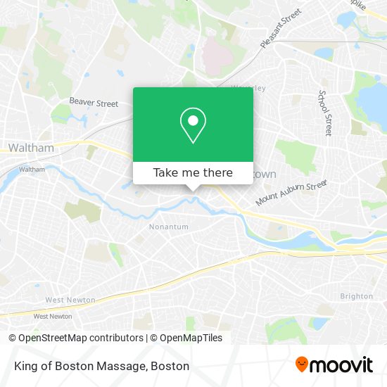 King of Boston Massage map