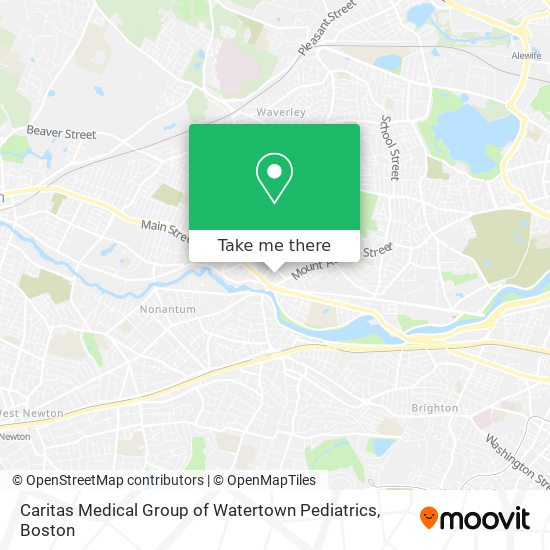 Caritas Medical Group of Watertown Pediatrics map
