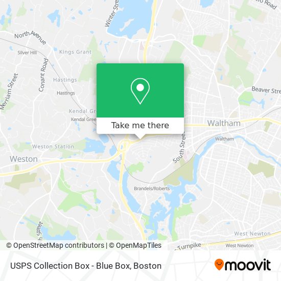 Mapa de USPS Collection Box - Blue Box