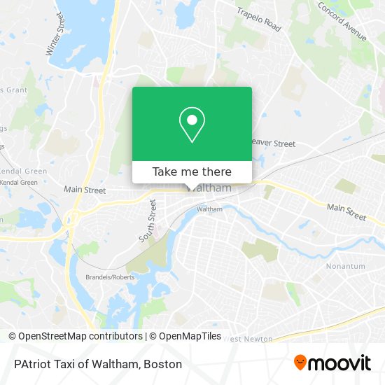 PAtriot Taxi of Waltham map