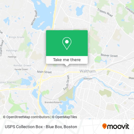 Mapa de USPS Collection Box - Blue Box