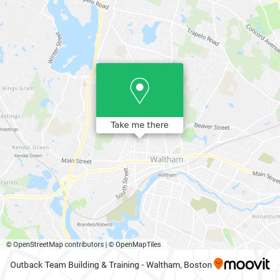 Mapa de Outback Team Building & Training - Waltham