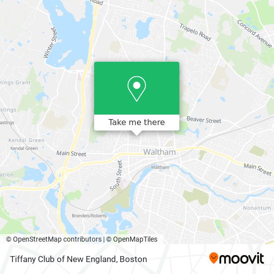 Mapa de Tiffany Club of New England