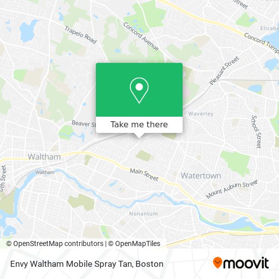 Mapa de Envy Waltham Mobile Spray Tan