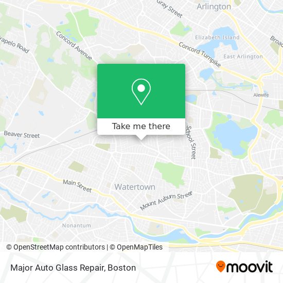 Mapa de Major Auto Glass Repair