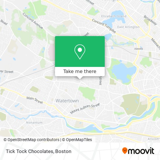 Mapa de Tick Tock Chocolates