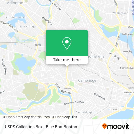 USPS Collection Box - Blue Box map