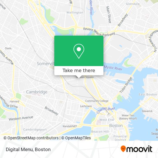 Digital Menu map