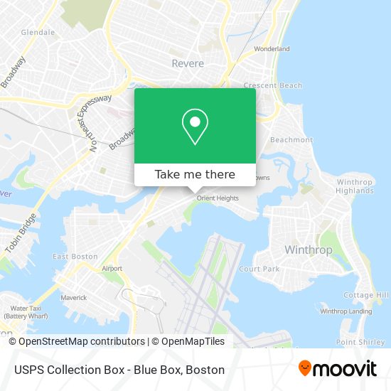 USPS Collection Box - Blue Box map