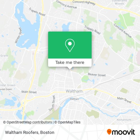 Mapa de Waltham Roofers