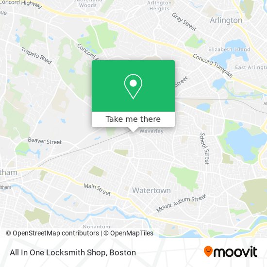 All In One Locksmith Shop map