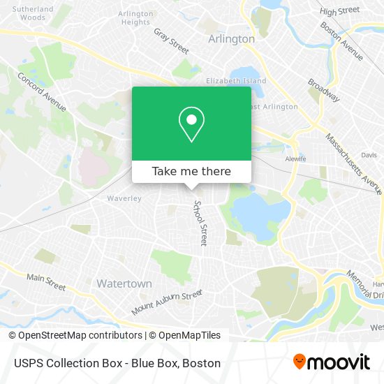 USPS Collection Box - Blue Box map