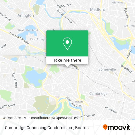 Cambridge Cohousing Condominium map