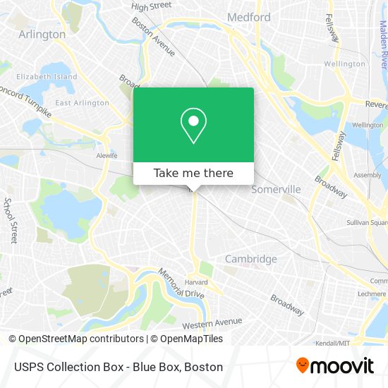 USPS Collection Box - Blue Box map