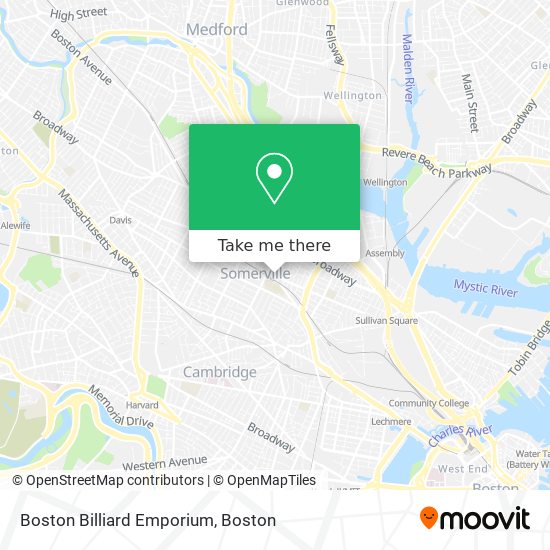 Boston Billiard Emporium map