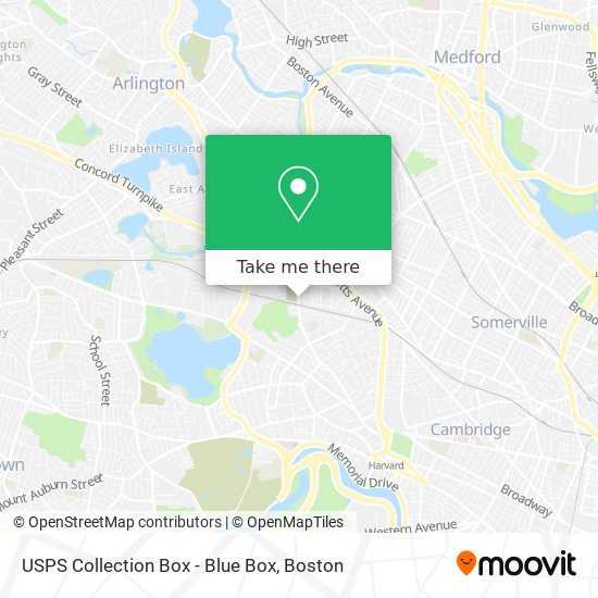 USPS Collection Box - Blue Box map