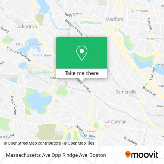 Mapa de Massachusetts Ave Opp Rindge Ave