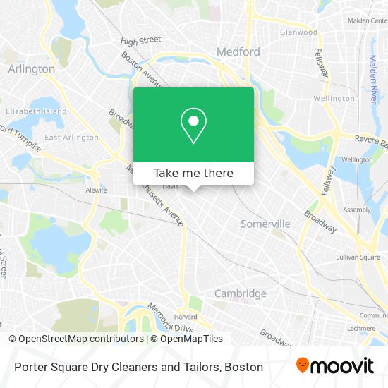 Mapa de Porter Square Dry Cleaners and Tailors