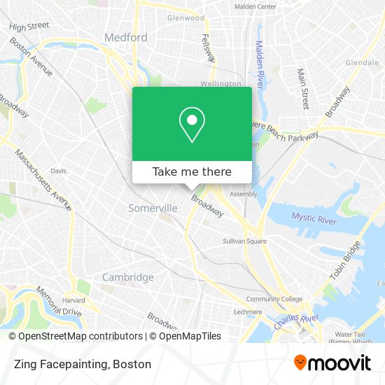 Mapa de Zing Facepainting