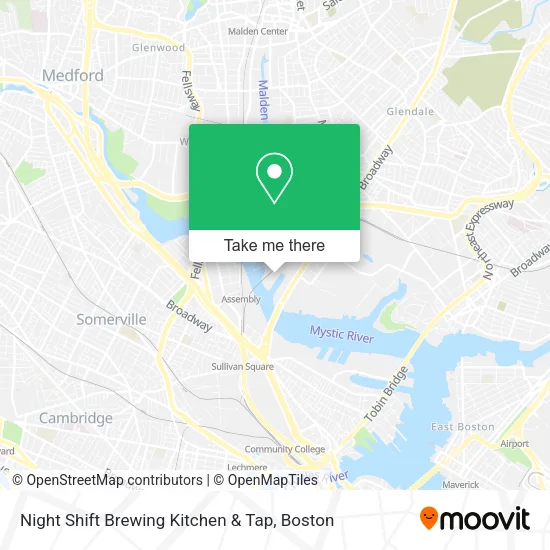 Night Shift Brewing Kitchen & Tap map