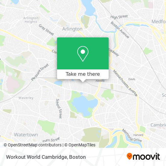 Workout World Cambridge map