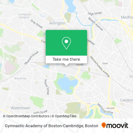 Gymnastic Academy of Boston-Cambridge map