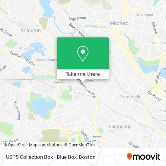 USPS Collection Box - Blue Box map