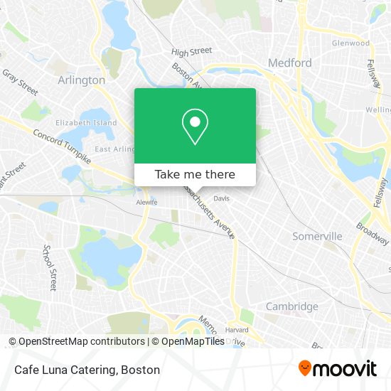 Cafe Luna Catering map